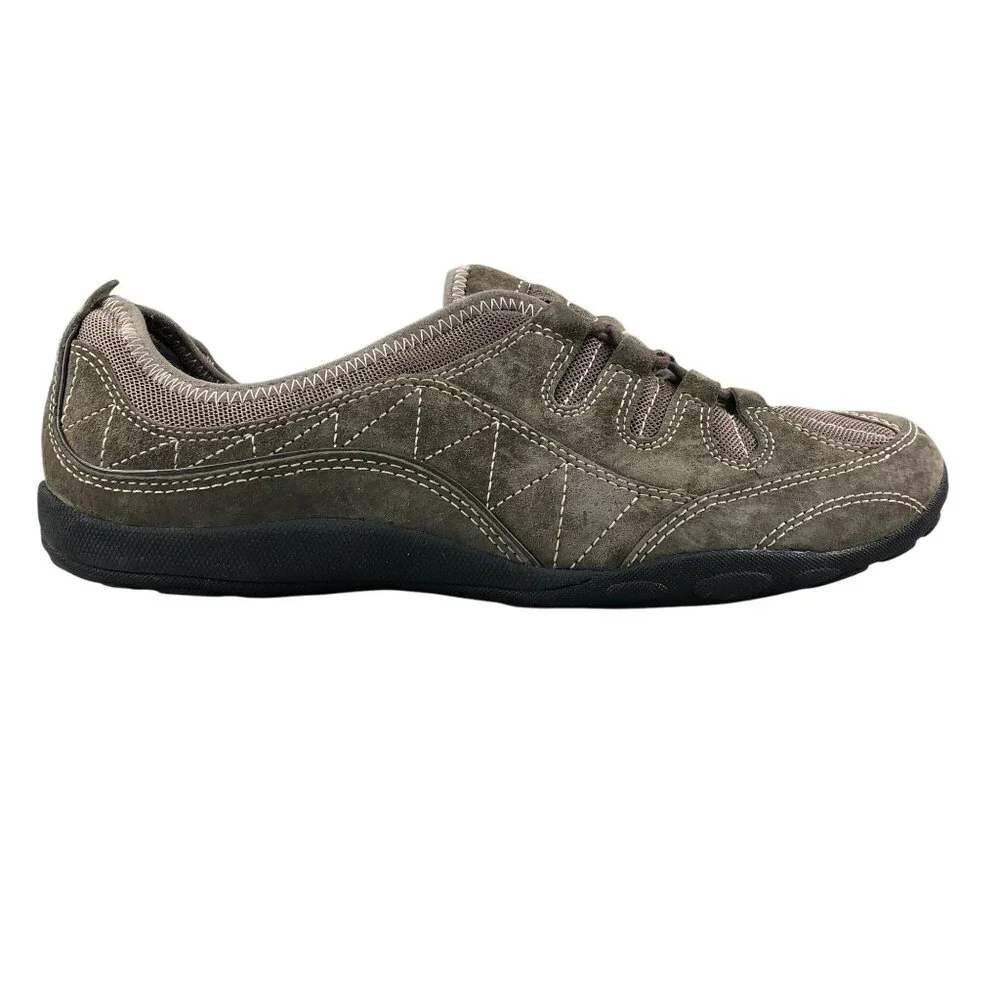 Privo by Clarks Women's Size 8M Brown Suede Low Top Lace Up Sneakers Shoes
